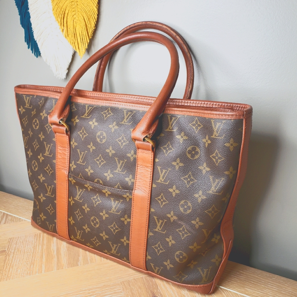 Louis Vuitton Sac Weekend PM Tote Bag (No longer produced) with large dust bag!